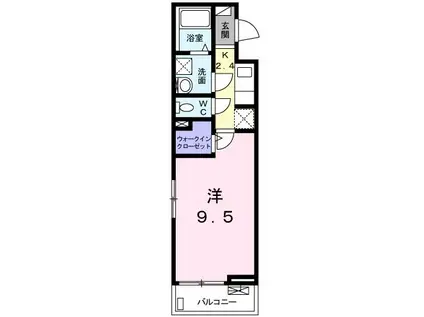エスポワールSAKAI・Y(1K/2階)の間取り写真