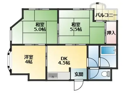 ライフワーク葵(3DK/3階)の間取り写真