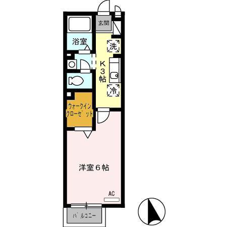 アビエント(1K/2階)の間取り写真