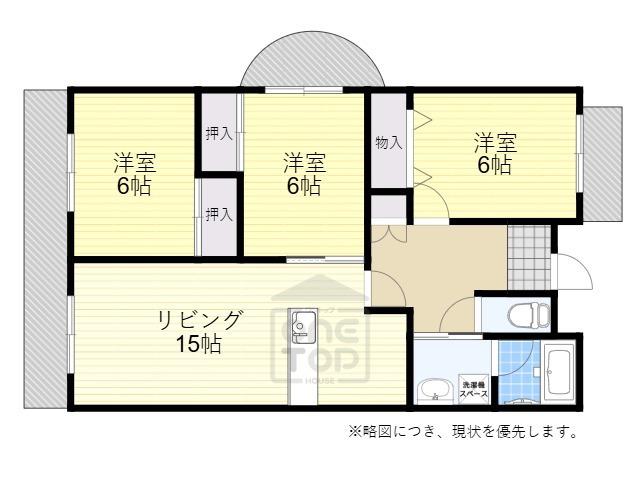 ピアパレス王子(3LDK/5階)の間取り写真