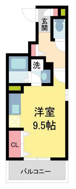 MAISONDESUD(1K/2階)の間取り写真