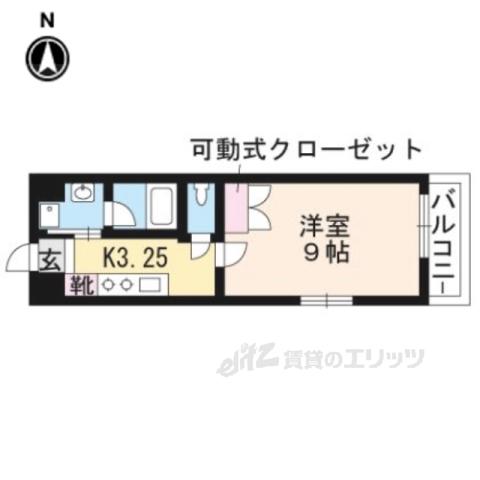 レスピア21(1K/4階)の間取り写真