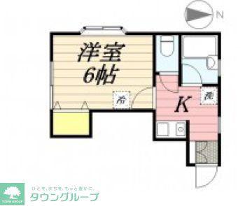 クレールハイツ(1K/1階)の間取り写真