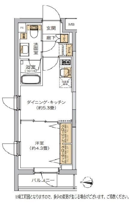 リビオメゾン湯島(1DK/2階)の間取り写真