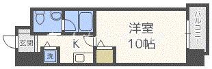 アーデン土佐堀(1K/4階)の間取り写真