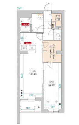 シャンデルブ(1LDK/2階)の間取り写真
