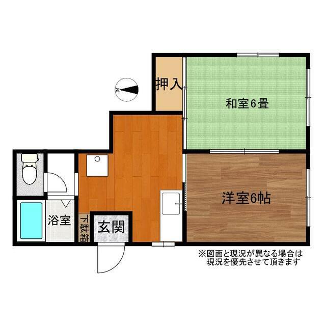 平和台ハイツ(2DK/1階)の間取り写真