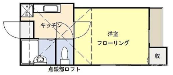 ソフィア白鳥(1K/2階)の間取り写真
