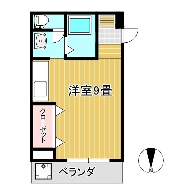 エクセルメゾン田町(ワンルーム/2階)の間取り写真