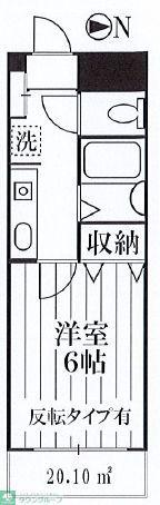 サンライズ田無V(1K/3階)の間取り写真