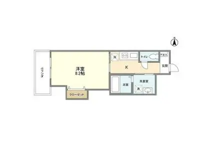 エルメディオ千種(1K/7階)の間取り写真