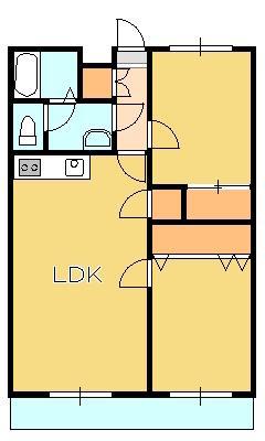ハイマート穂積II(2LDK/3階)の間取り写真