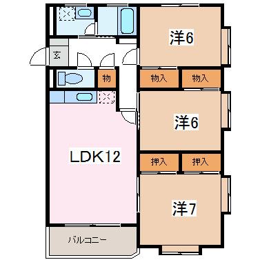 OWL HOUSE(3LDK/3階)の間取り写真