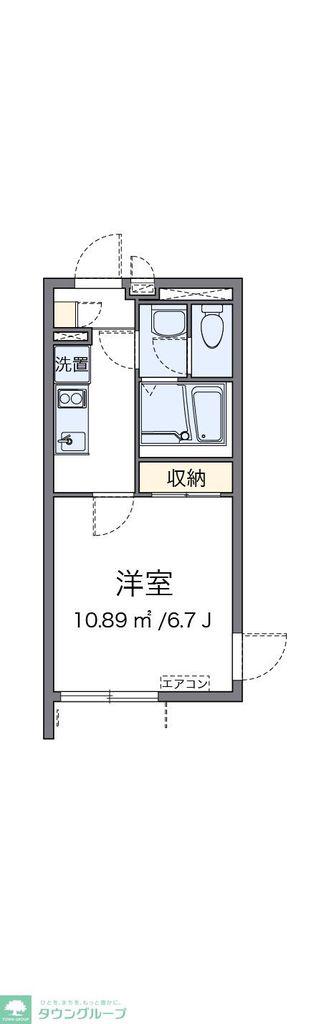 クレイノ笹塚南山(1K/3階)の間取り写真