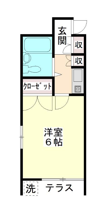 ラ・ミアカーサ蓮根(1K/1階)の間取り写真