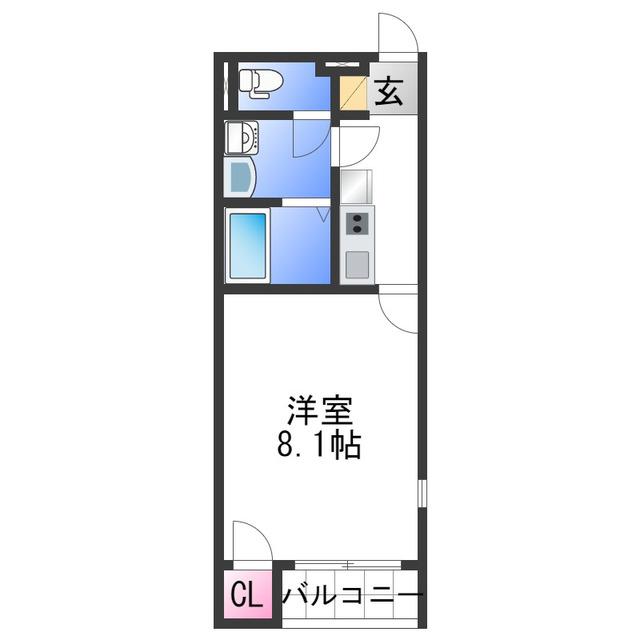 レオネクスト紀福(1K/1階)の間取り写真