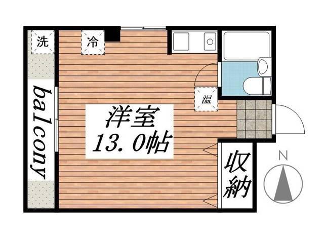 コーポプチIII(ワンルーム/3階)の間取り写真