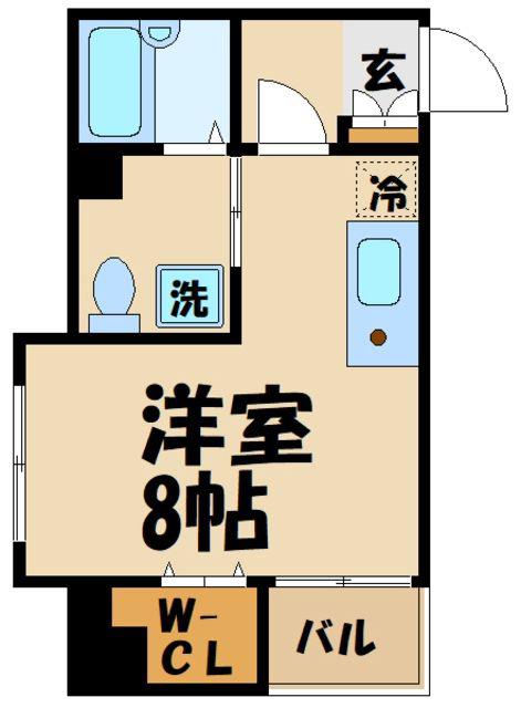 ホワイトヒルズN(ワンルーム/3階)の間取り写真