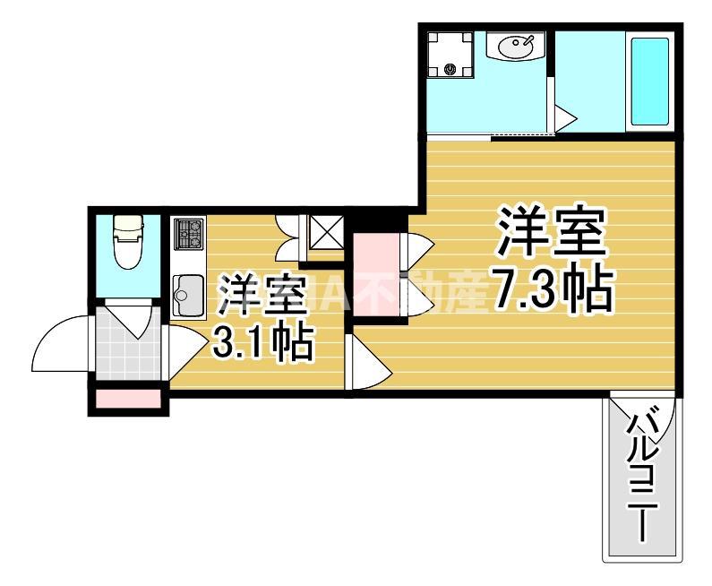 BISCUSS FORESTA SAKURANOMIYA(1K/4階)の間取り写真