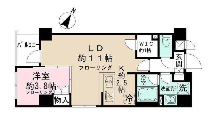 日本橋ROOTS 日本橋ROOTS(1LDK/3階)の間取り写真