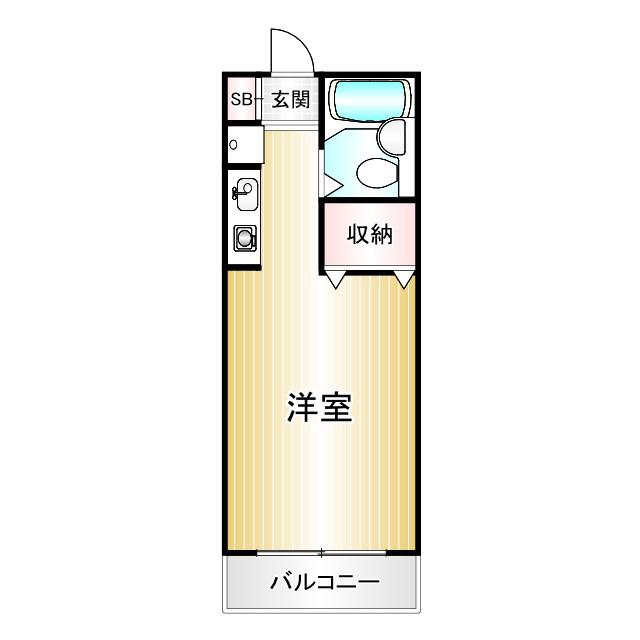 マートルコート桜台(ワンルーム/2階)の間取り写真