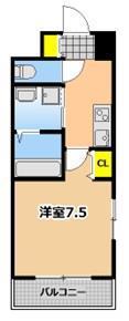 プライムライフ三宮磯上公園(1K/8階)の間取り写真