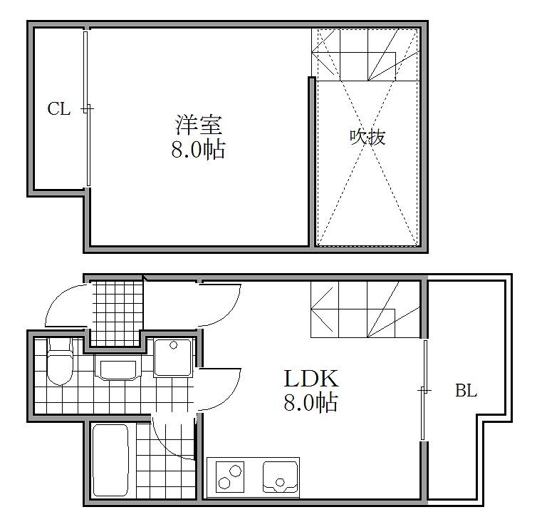 SONIX2015(1LDK/10階)の間取り写真