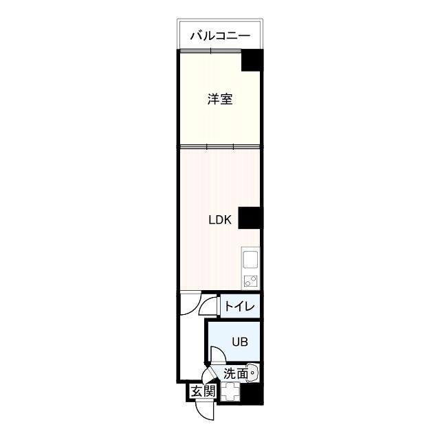 LANDMARK NAMBA EBISUCHO(1LDK/2階)の間取り写真