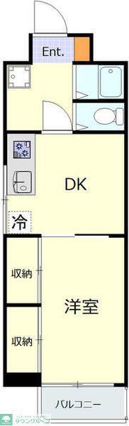 ルミネ日本橋(1DK/11階)の間取り写真
