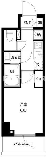 アーバンパーク南行徳レジデンス(1K/2階)の間取り写真