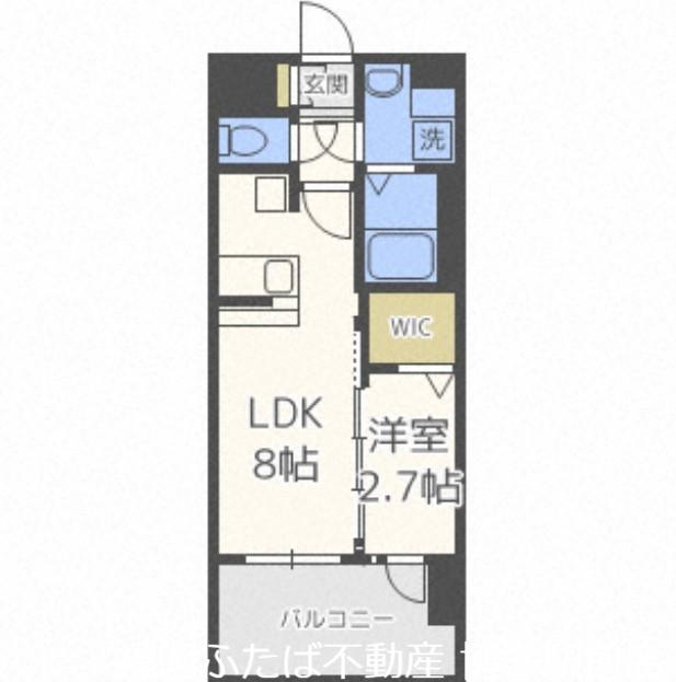 グランフォーレ千早プレミア(1LDK/11階)の間取り写真