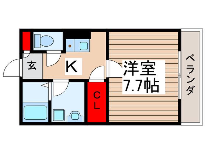 CEREZO五香A(1K/3階)の間取り写真