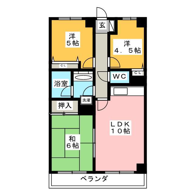 レピドール福田I(3LDK/6階)の間取り写真