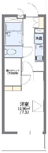 レオパレスオークヒルズB(1K/2階)の間取り写真