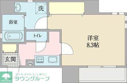 K SMART IMAIKE(1K/9階)の間取り写真