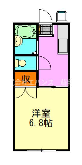 グローバルハイツ(1K/1階)の間取り写真