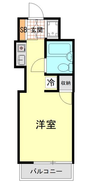 サンホワイト磯子(ワンルーム/3階)の間取り写真