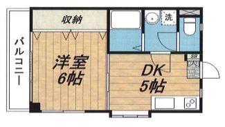 アイン・ブルーメ(1DK/3階)の間取り写真
