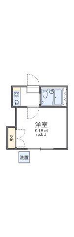 レオパレス上溝第2(1K/1階)の間取り写真