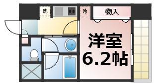 FUJIMAN北山町(1K/2階)の間取り写真