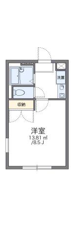 レオパレスSKYROOM(1K/1階)の間取り写真