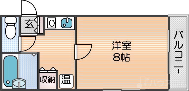 リブタイム(1K/5階)の間取り写真