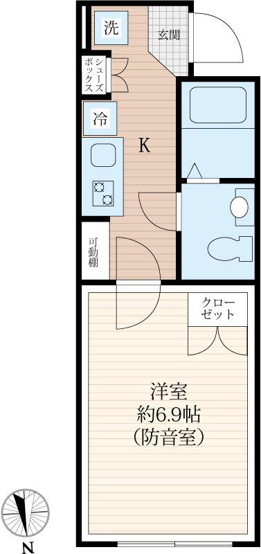 ラシクラス北赤羽(1K/5階)の間取り写真