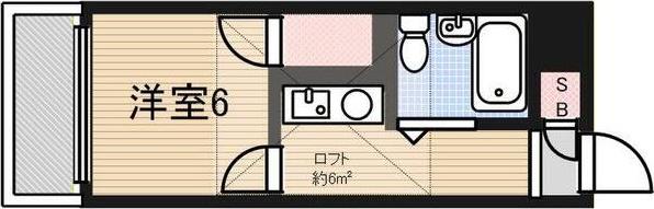 いろはハイツ(1K/1階)の間取り写真