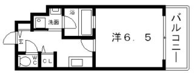 ストークレジデンス(1K/6階)の間取り写真