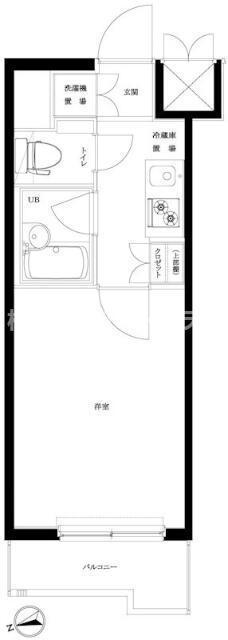 ルーブル北新宿(1K/7階)の間取り写真