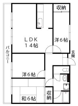 ビューティフルプラザ(3LDK/3階)の間取り写真