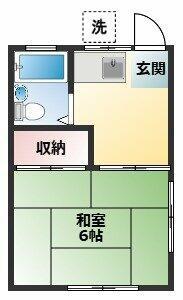 ミロクハイツI(1K/2階)の間取り写真