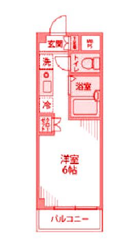 ライフピアモア大船(1K/3階)の間取り写真