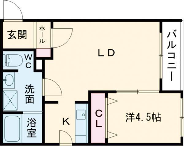 CASA FRUTTA CHITOSE(1LDK/2階)の間取り写真